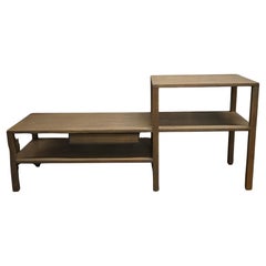 Mid-Century Modern Wood Bench with Drawer Attributed to Harvey Probber