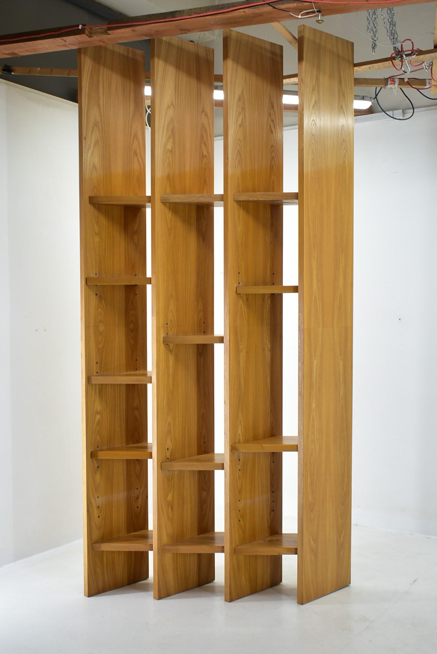 Mid-Century Modern Wood Bookcase, 1960s For Sale 7