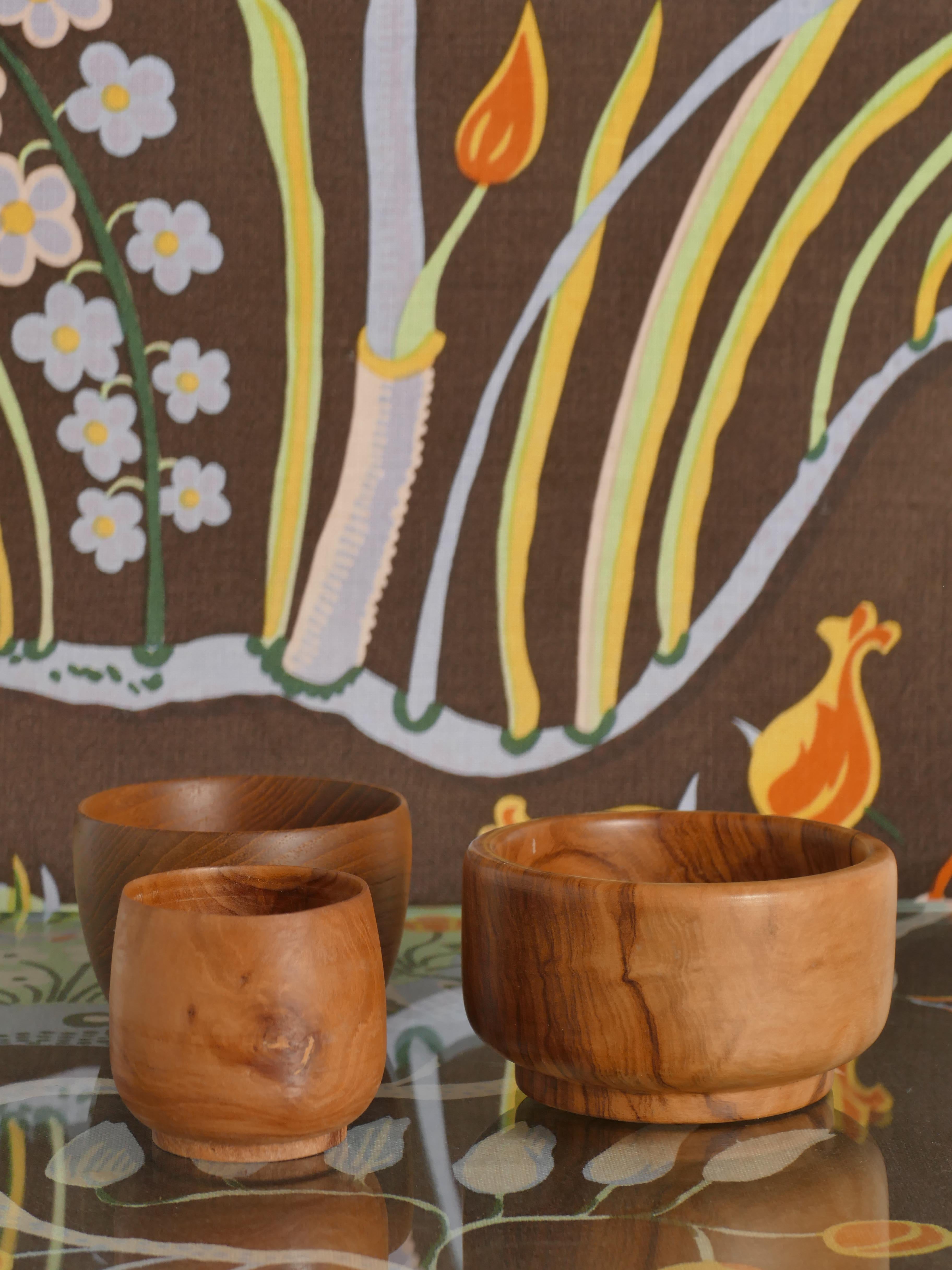 Mid-Century Modern Wood Bowls, Schweden, 3er-Set im Angebot 1