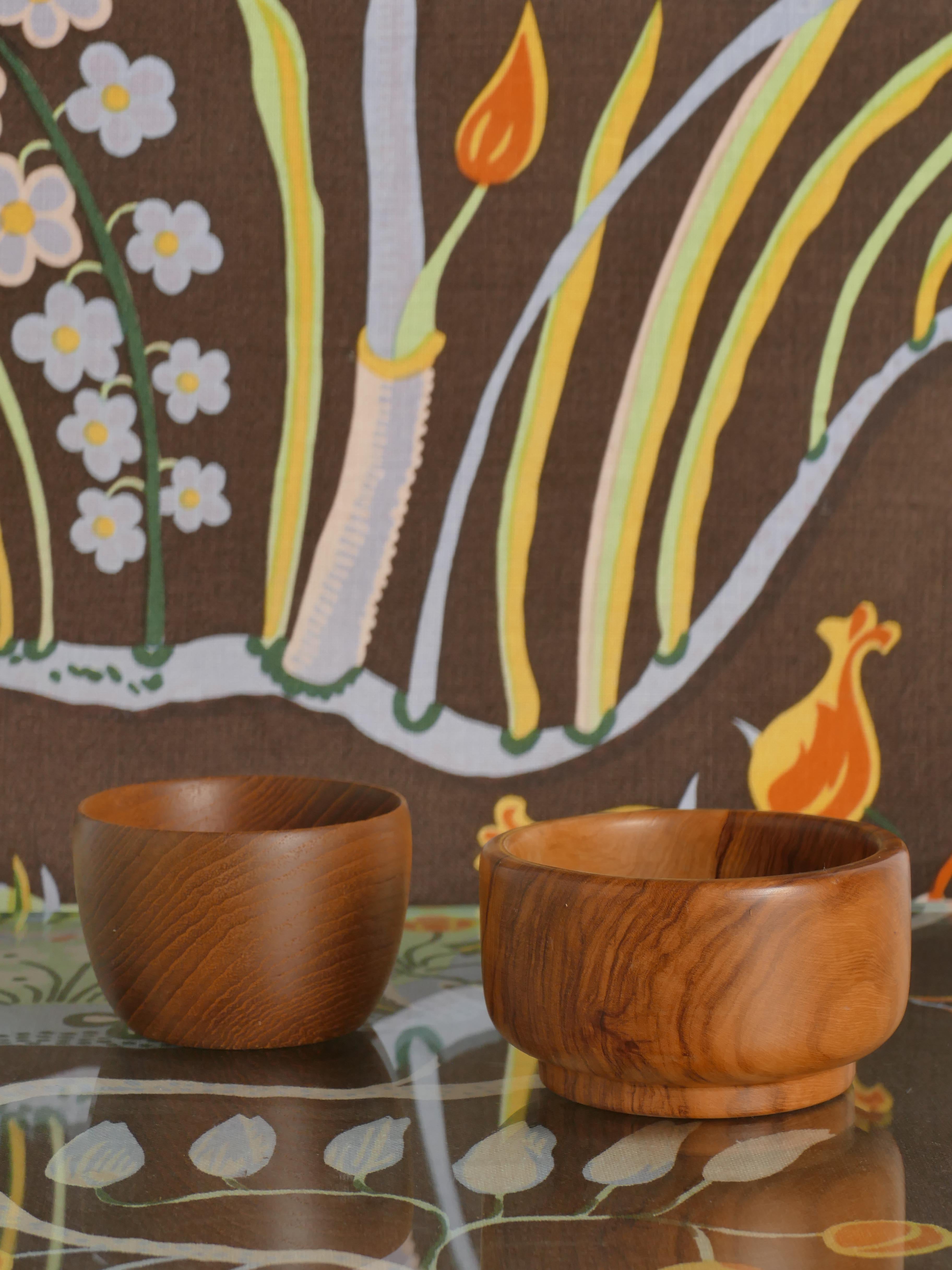 Mid-Century Modern Wood Bowls, Schweden, 3er-Set im Zustand „Gut“ im Angebot in Grythyttan, SE