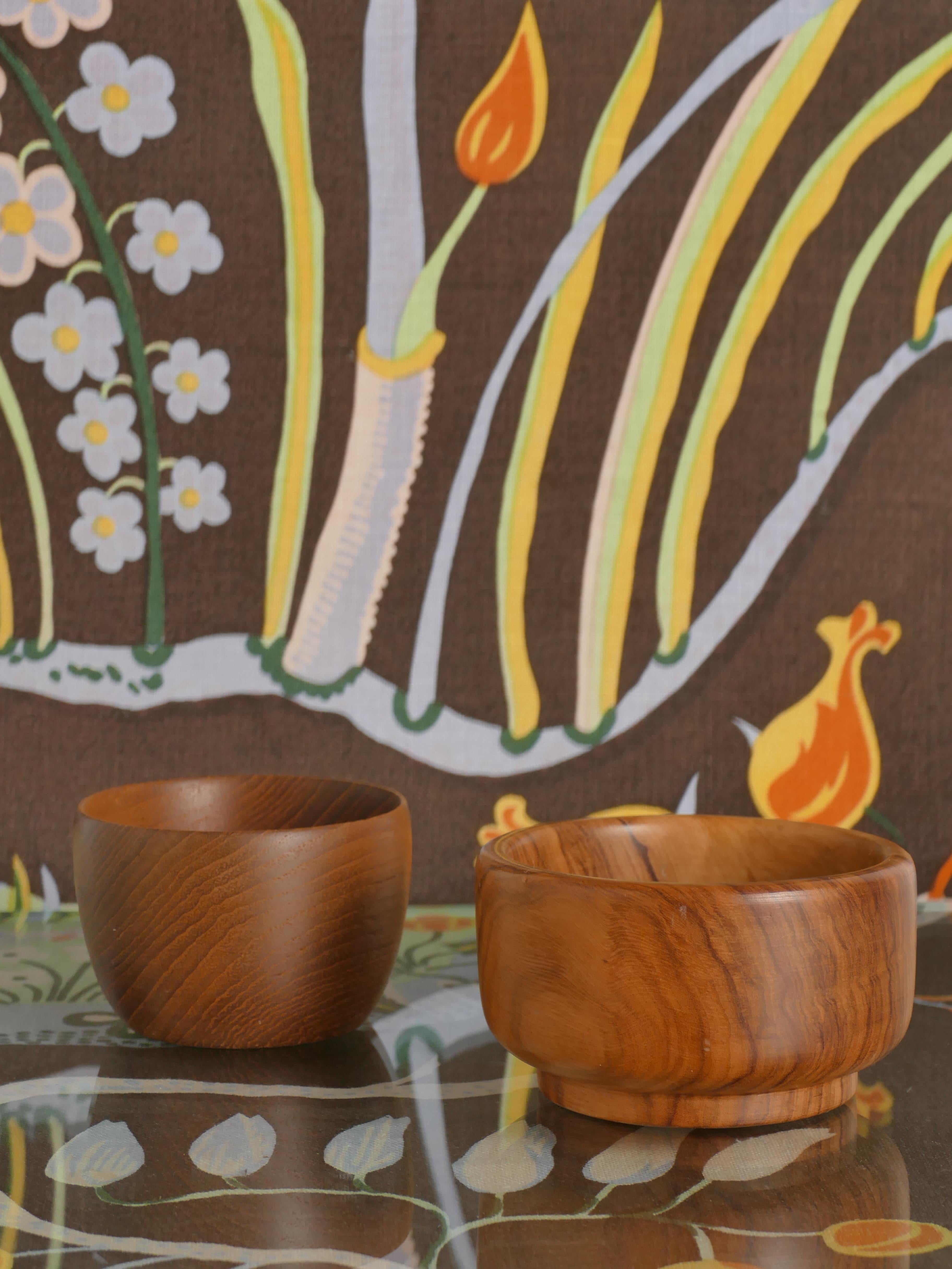 Mid-Century Modern Wood Bowls, Schweden, 3er-Set (20. Jahrhundert) im Angebot