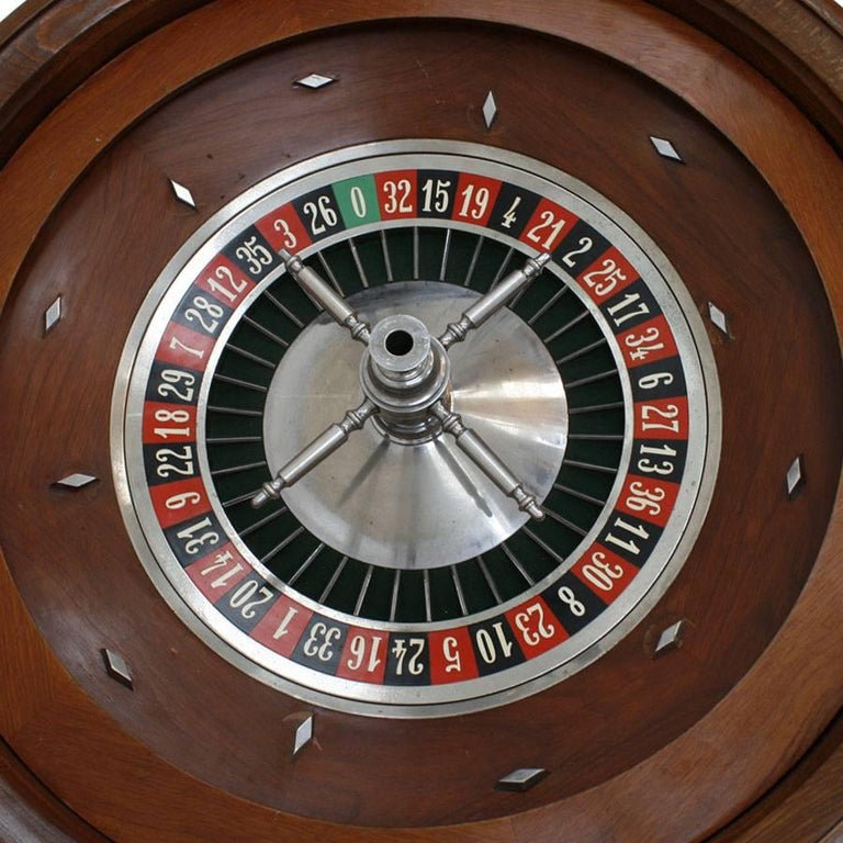 Mid-Century Modern Wood Brass French Roulette Game Table For Sale at ...