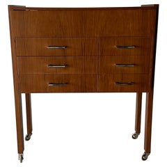 Mid Century Modern Wood Buffet with 6 Drawer, 1960s, Germany Mid Century Modern Wood Buffet with 6 Drawer, 1960s, Germany