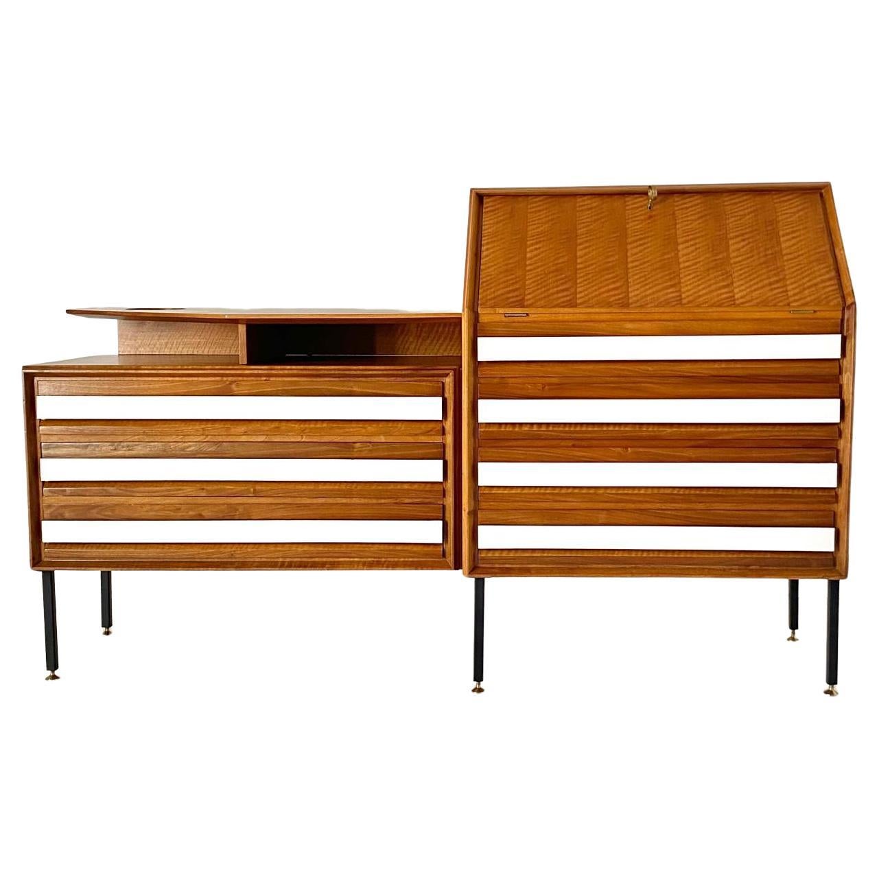 Mid-Century Modern Mid Century Modern Wood Sideboard, Consorzio Mobili Cantu, Italy 1960 For Sale