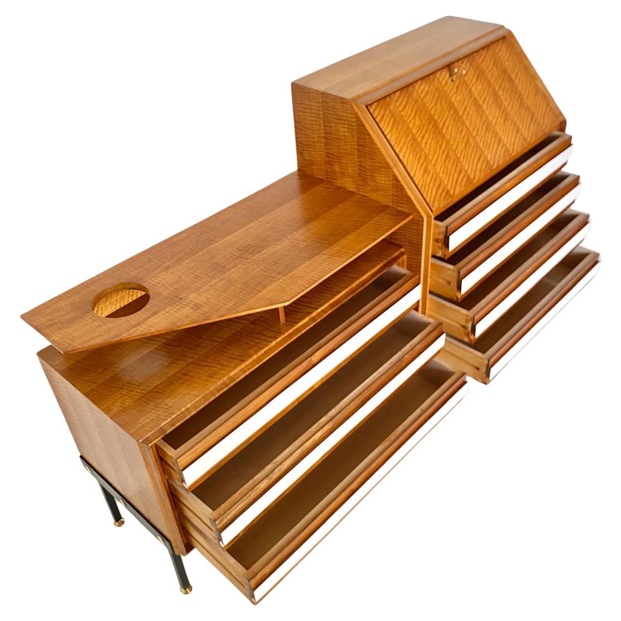 Italian Mid Century Modern Wood Sideboard, Consorzio Mobili Cantu, Italy 1960 For Sale