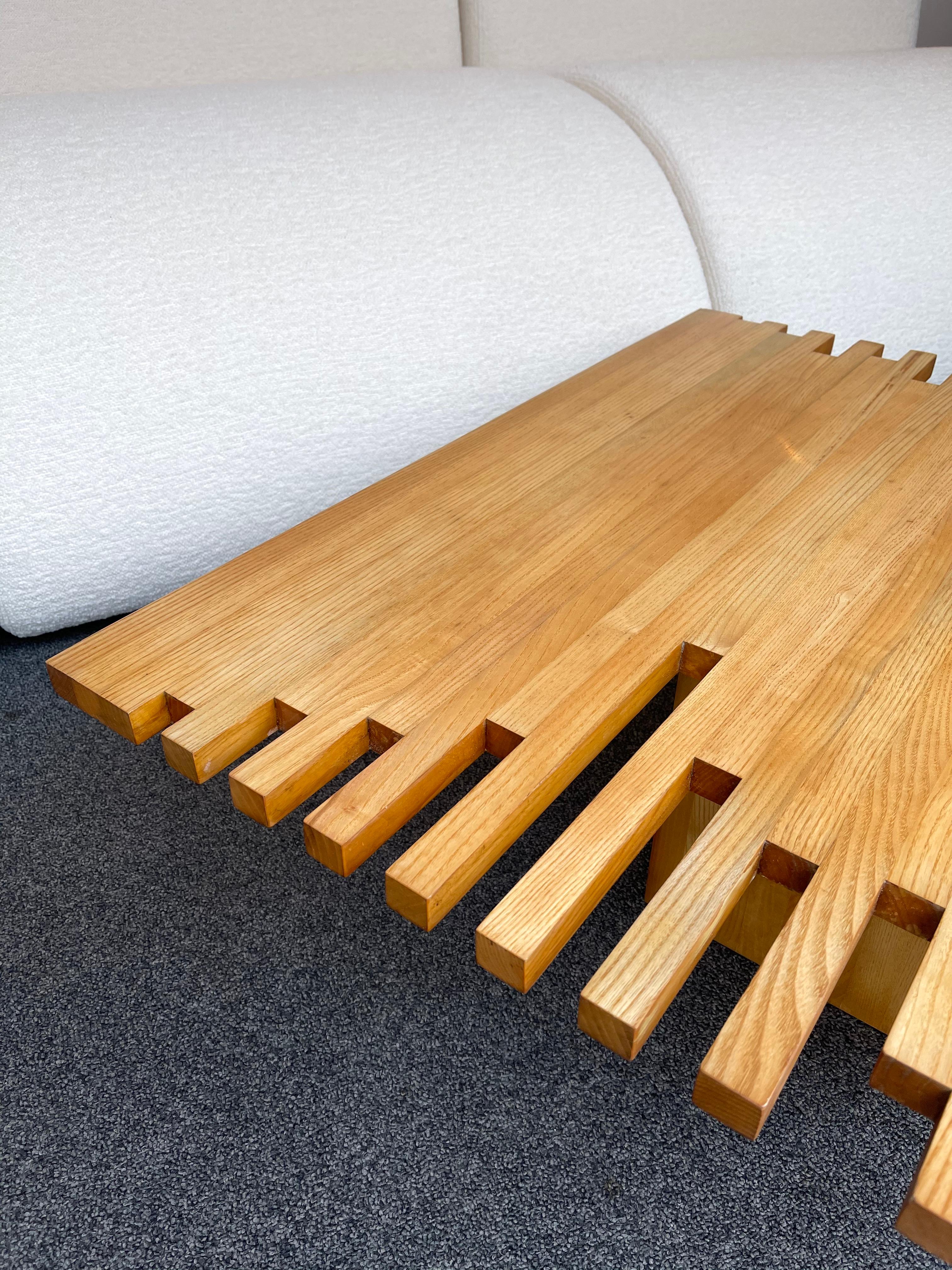 Fin du 20e siècle Table basse italienne en bois moderne du milieu du siècle dernier, Italie, 1970 en vente