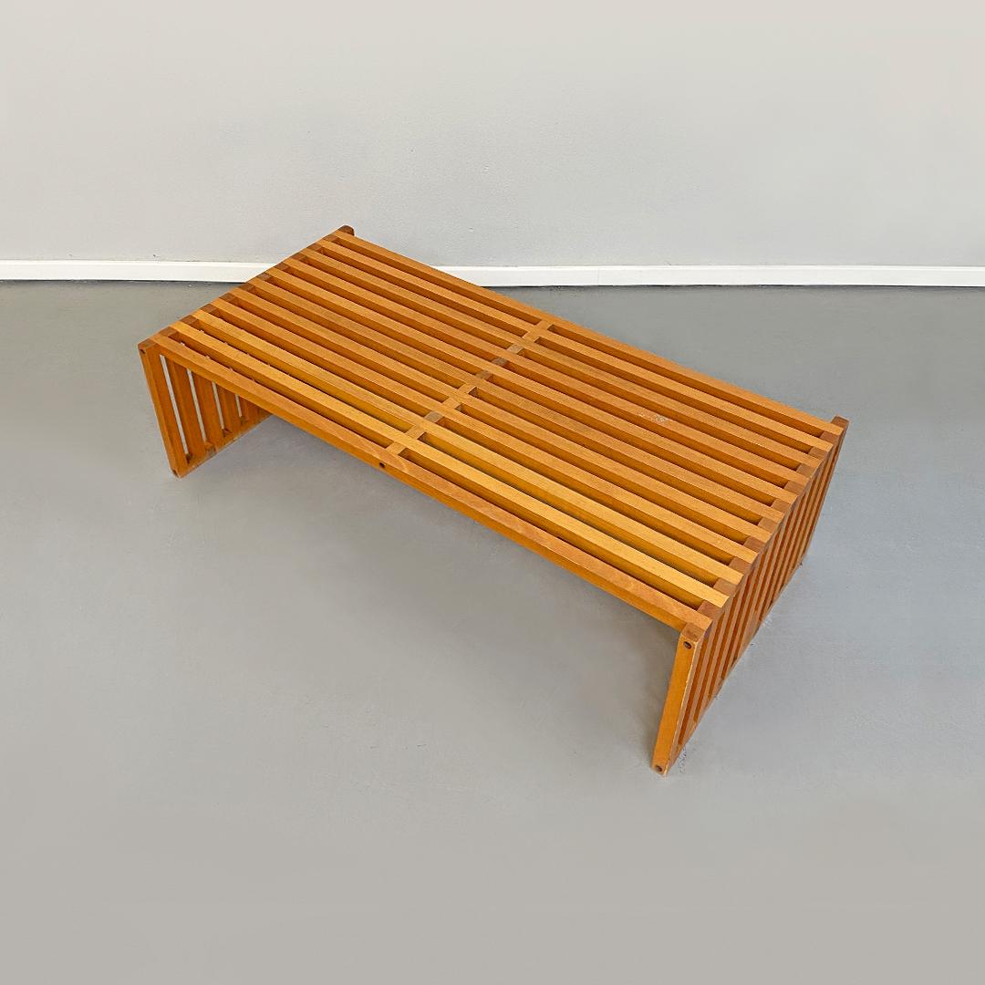Italian Mid-Century Modern Wood Coffee Table Mod. Ara by Vignelli for Driade, 1970s For Sale