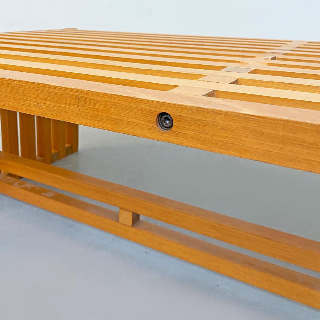 Mid-Century Modern Wood Coffee Table Mod. Ara by Vignelli for Driade, 1970s For Sale 3