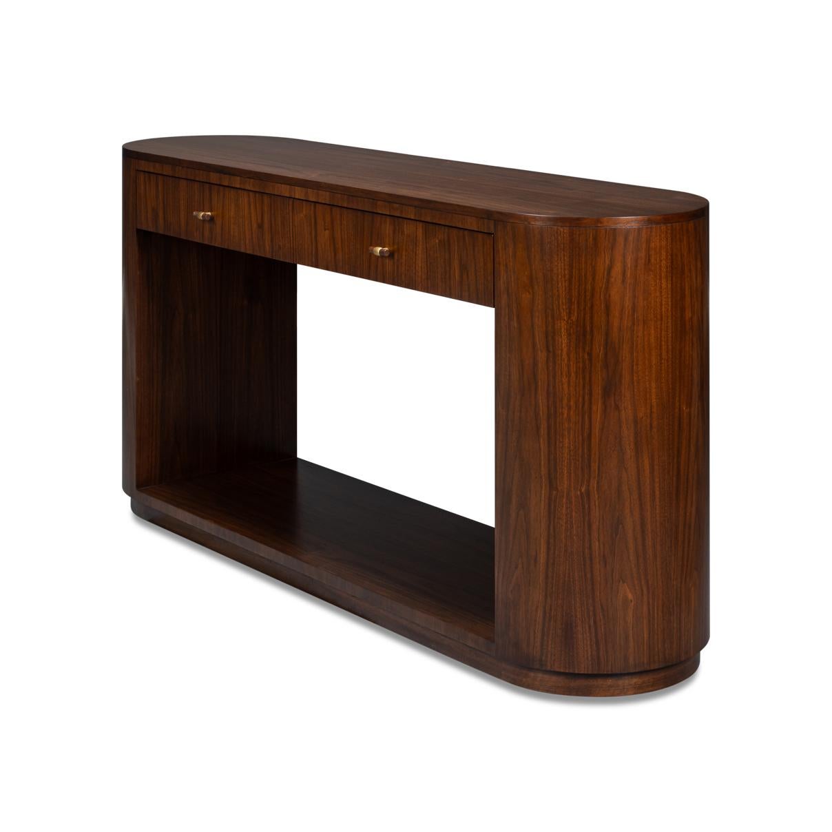Table console en bois moderne du milieu du siècle en vente 3