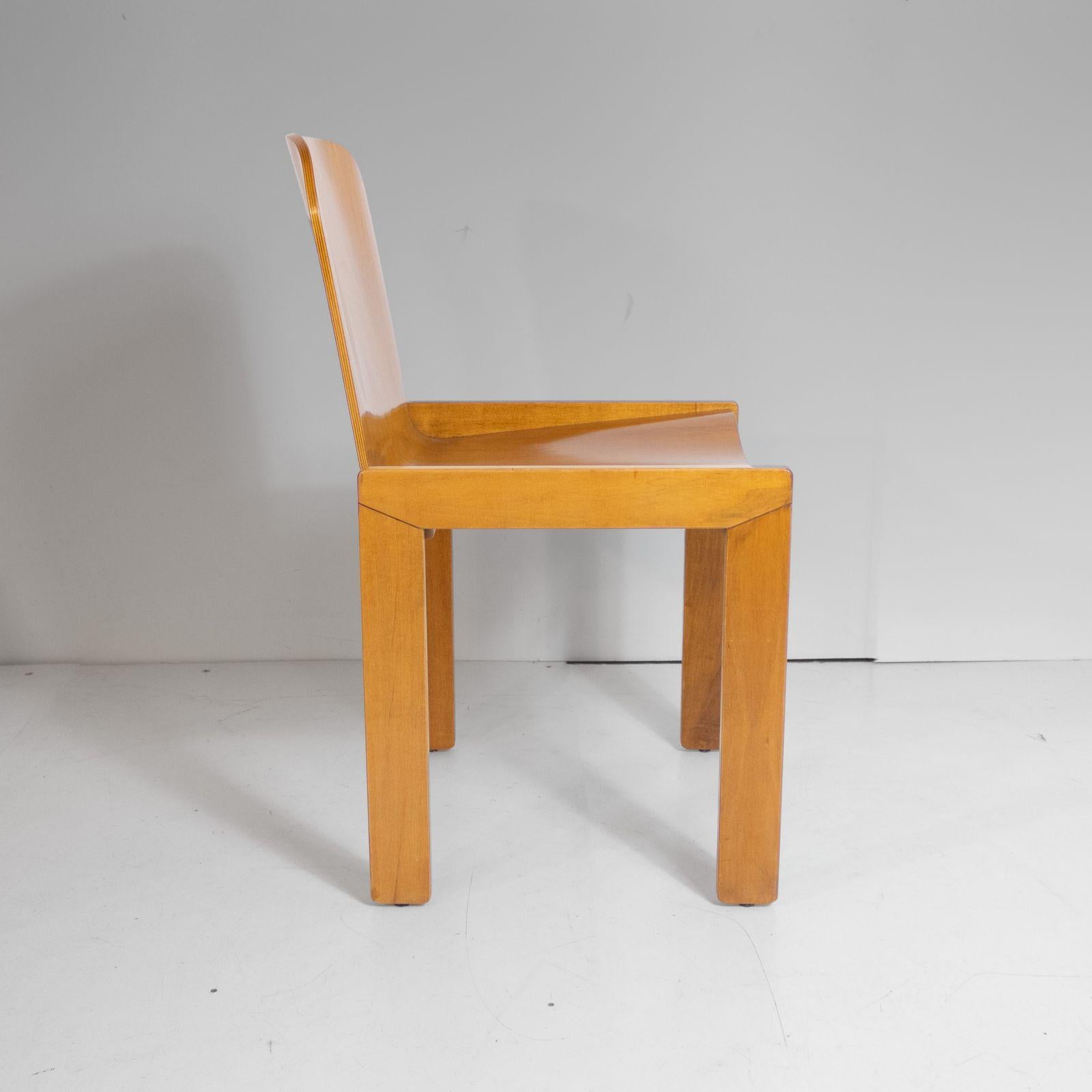 Cherry Mid Century Modern Wood Dining Chairs, Afra and Tobia Scarpa for Molteni, Italy