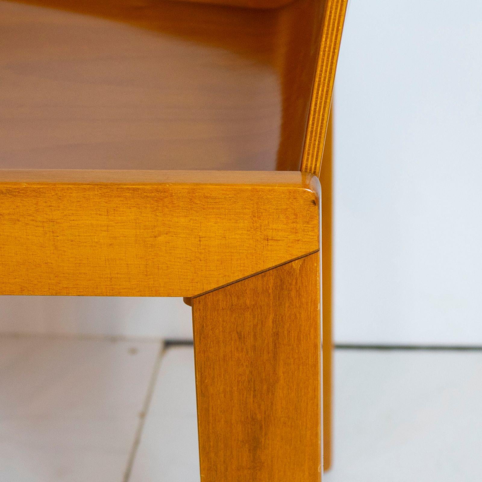 Mid Century Modern Wood Dining Chairs, Afra and Tobia Scarpa for Molteni, Italy 2