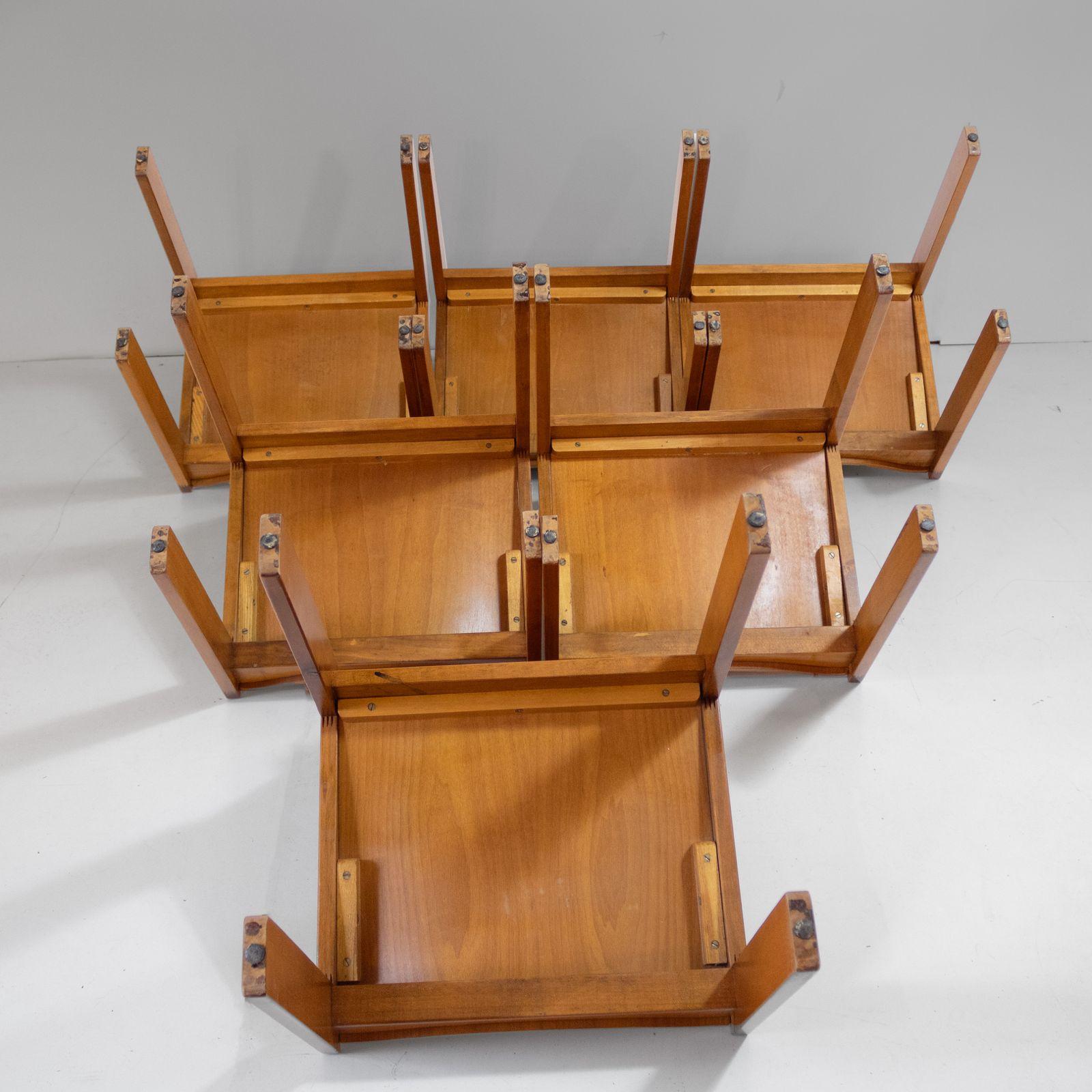 Mid Century Modern Wood Dining Chairs, Afra and Tobia Scarpa for Molteni, Italy 9