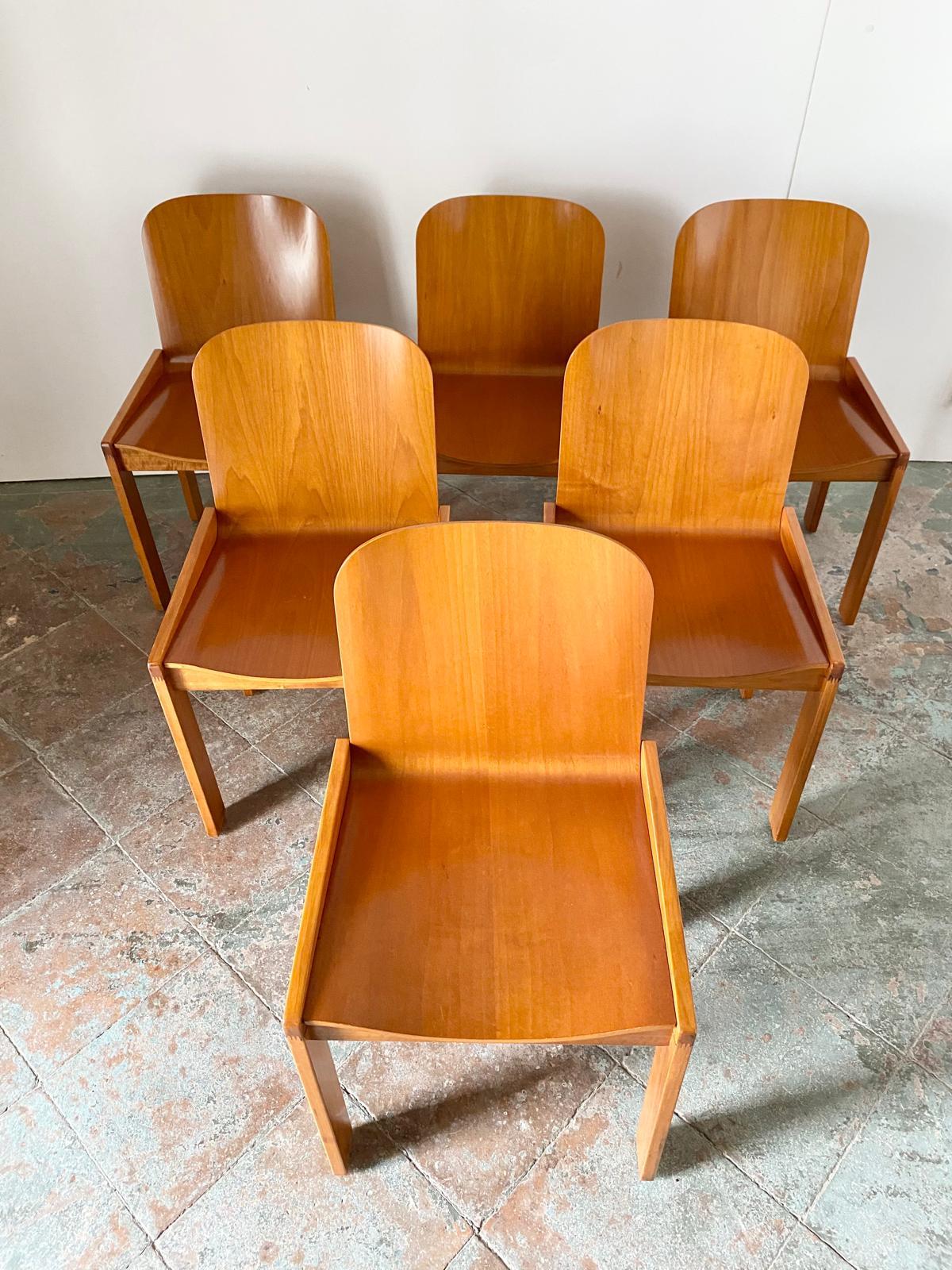 Mid-Century Modern Mid Century Modern Wood Dining Chairs, Afra and Tobia Scarpa for Molteni, Italy