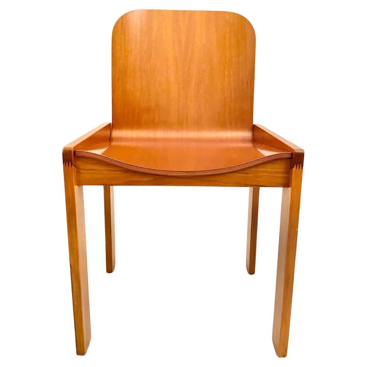 Late 20th Century Mid Century Modern Wood Dining Chairs, Afra and Tobia Scarpa for Molteni, Italy
