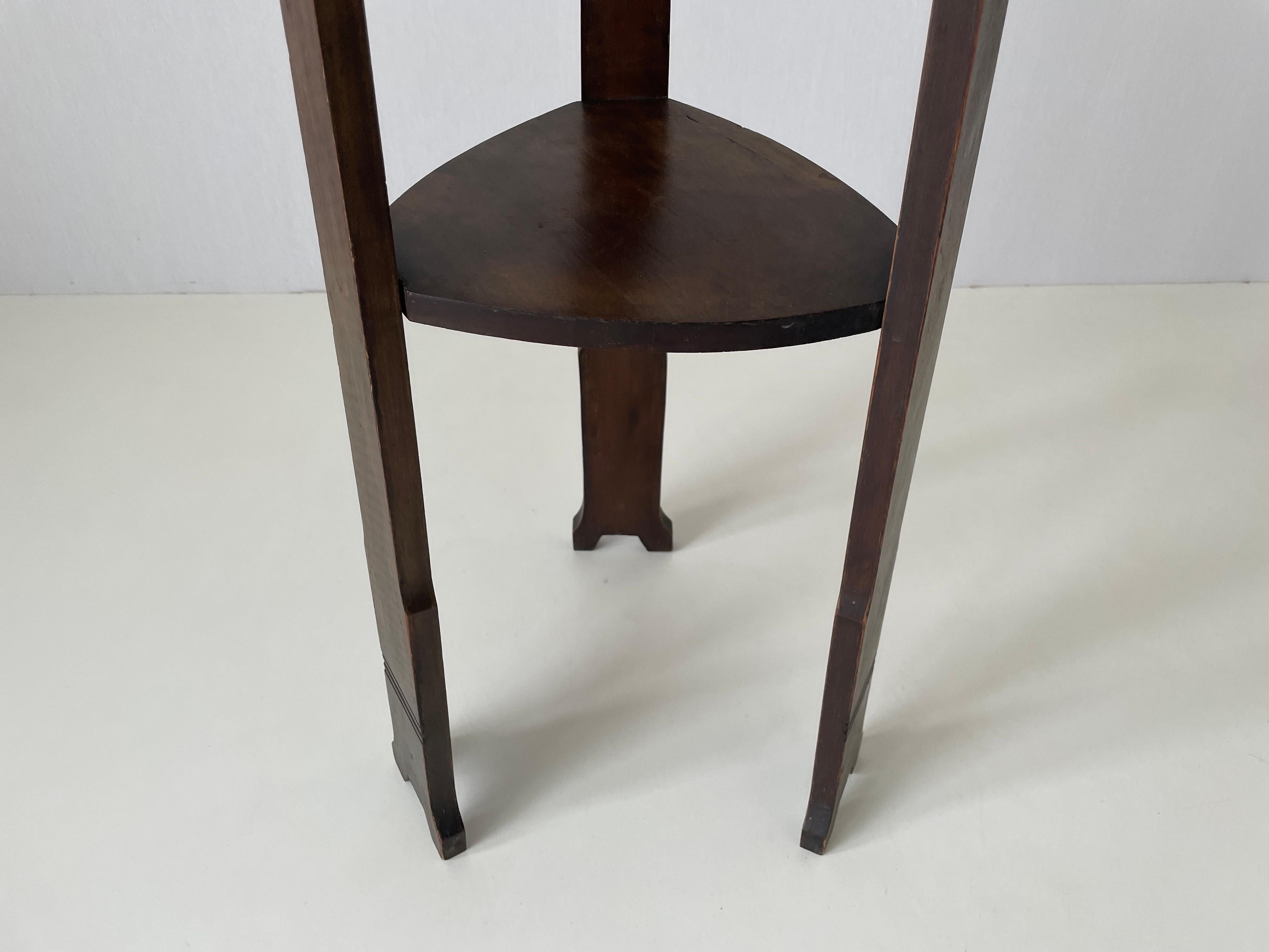 Mid-century Modern Wood Flower or Sculpture Stand, 1950er Jahre, Deutschland im Angebot 5