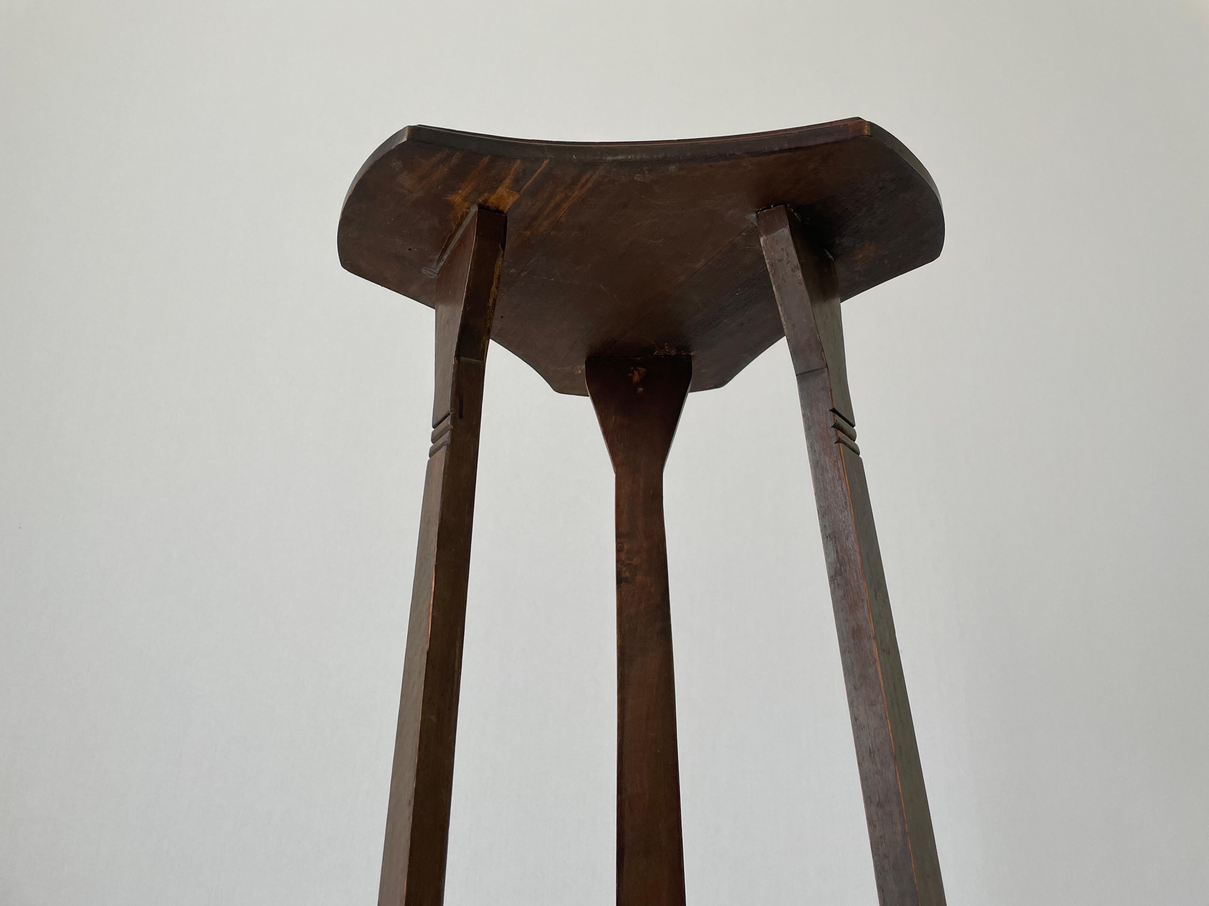 Mid-century Modern Wood Flower or Sculpture Stand, 1950er Jahre, Deutschland im Angebot 6