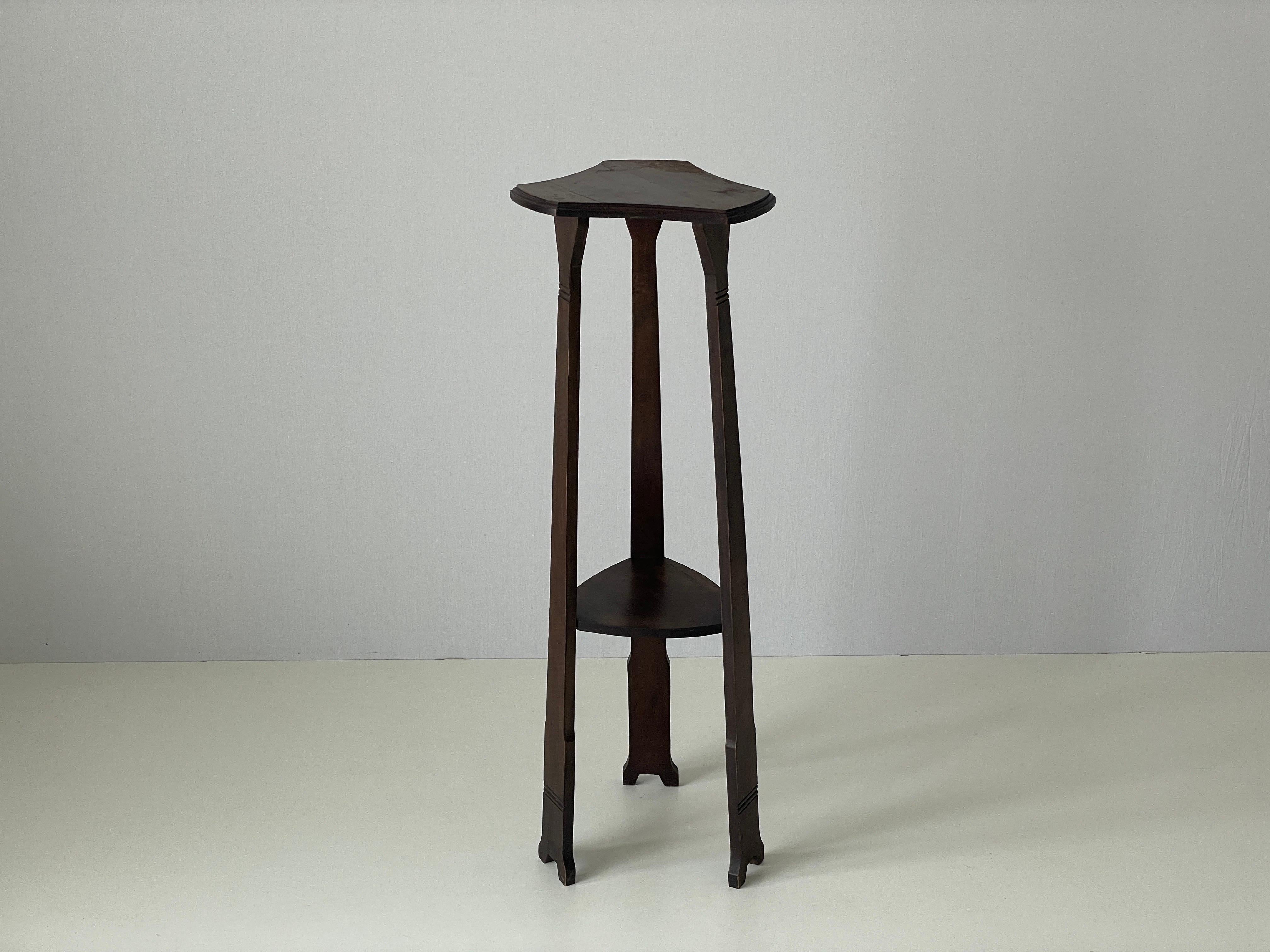 Mid-century Modern Wood Flower or Sculpture Stand, 1950er Jahre, Deutschland (Moderne der Mitte des Jahrhunderts) im Angebot