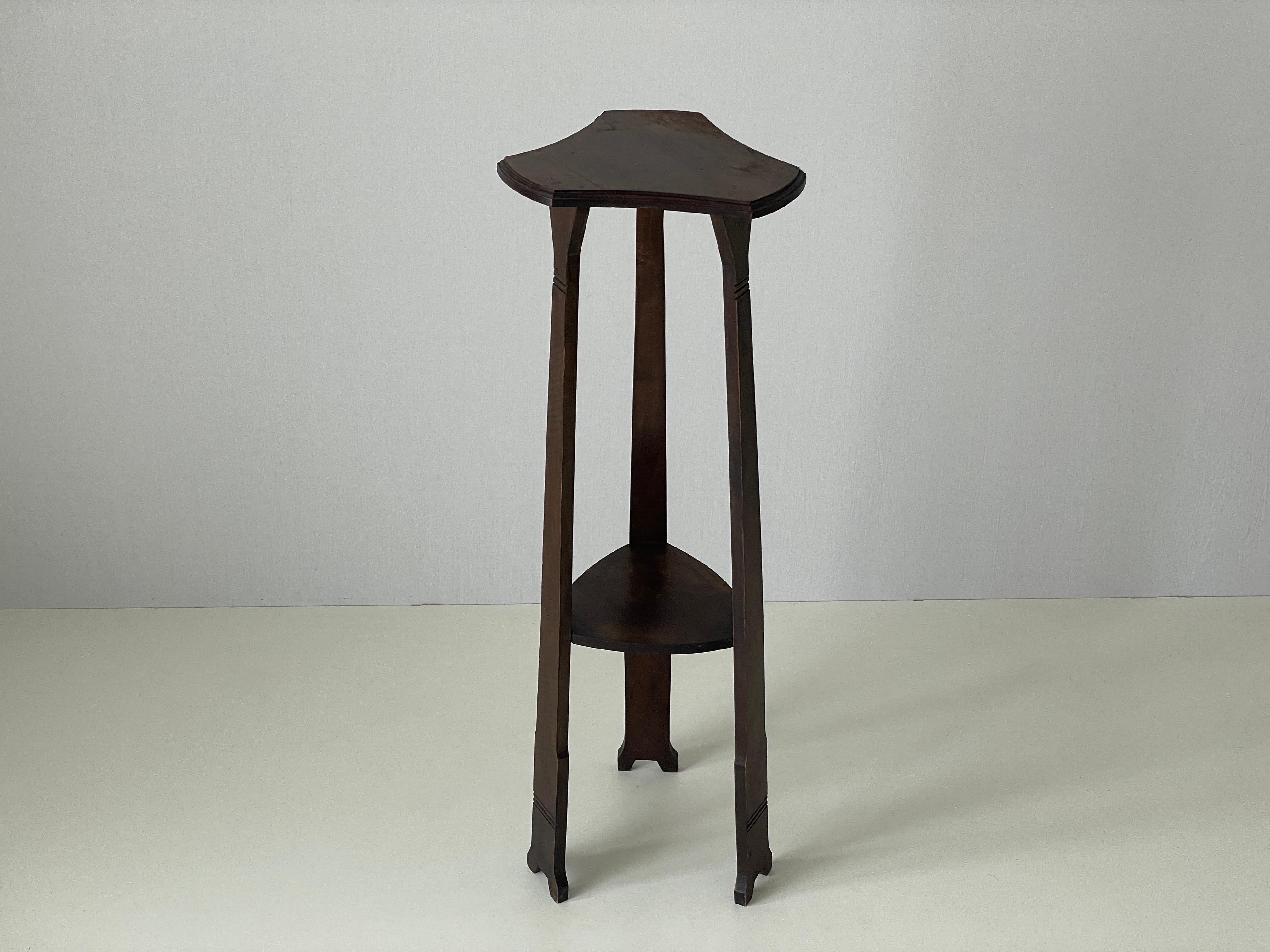 Mid-century Modern Wood Flower or Sculpture Stand, 1950er Jahre, Deutschland (Mitte des 20. Jahrhunderts) im Angebot