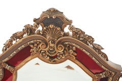 Mid-Century Modern Wood Framed Wall Mirror