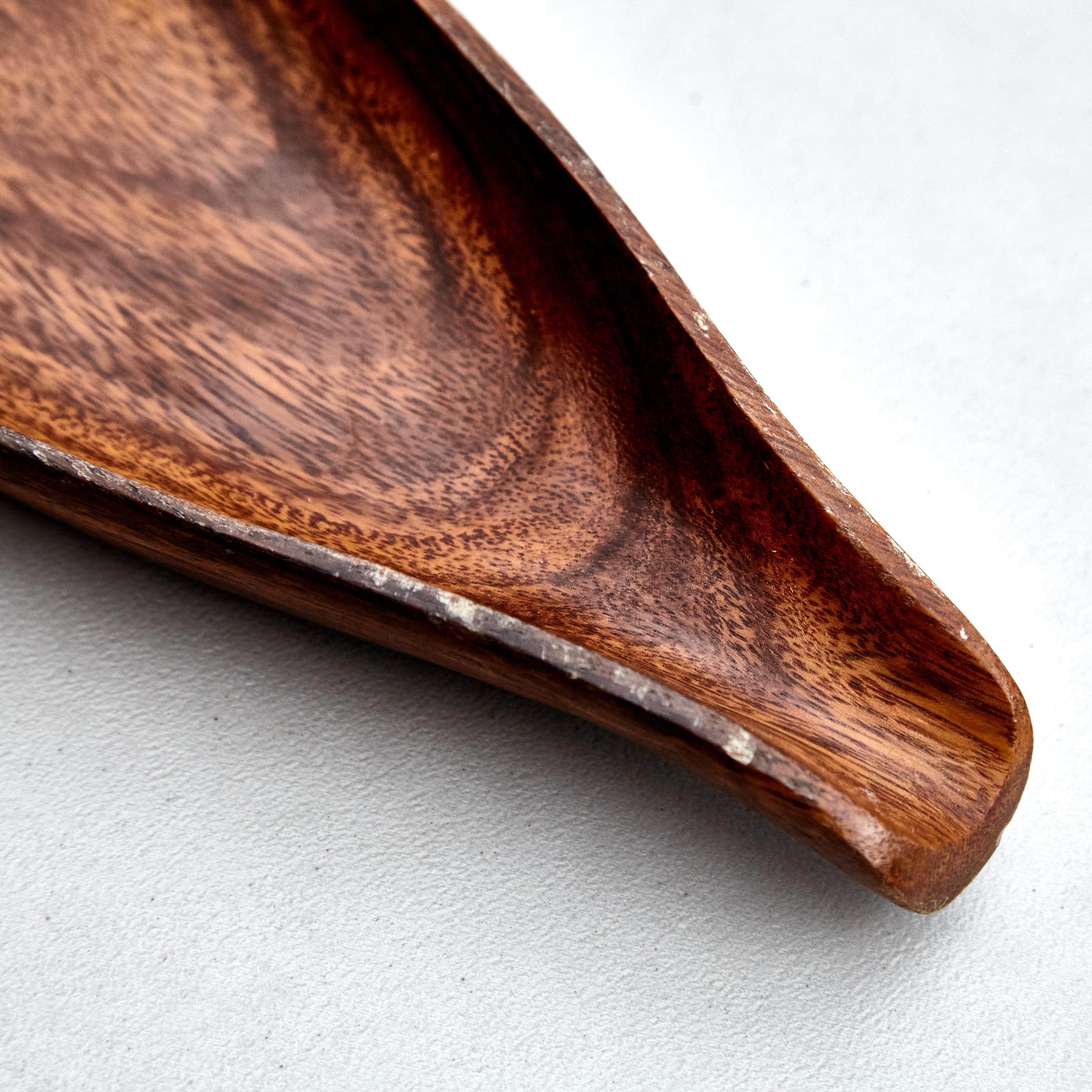 French Mid-Century Modern Wood Fruit Bowl – France, Circa 1960 For Sale