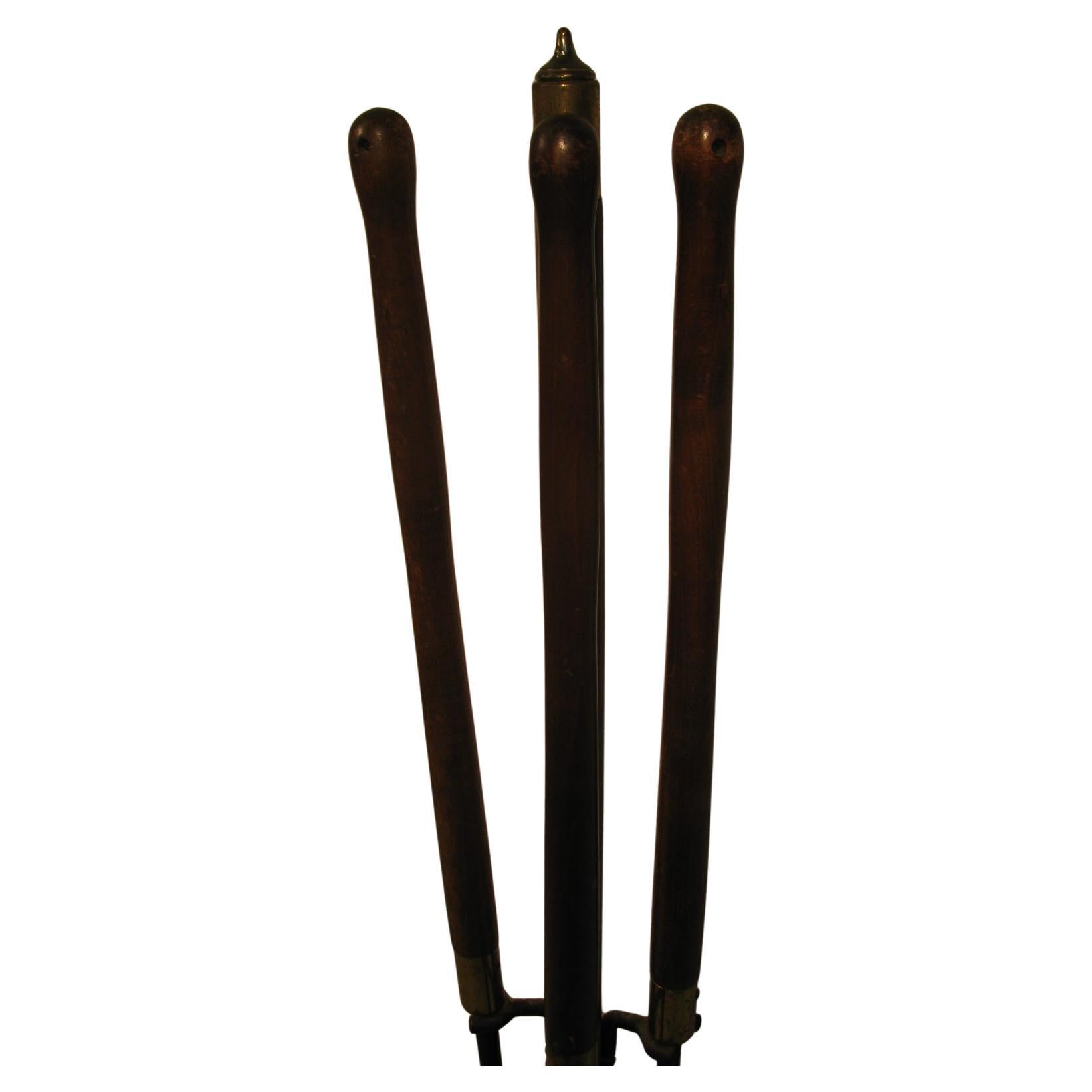 mid century modern fireplace tools