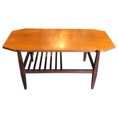 Mid-Century Modern Wood Italian Octagonal Coffee Table, circa 1960