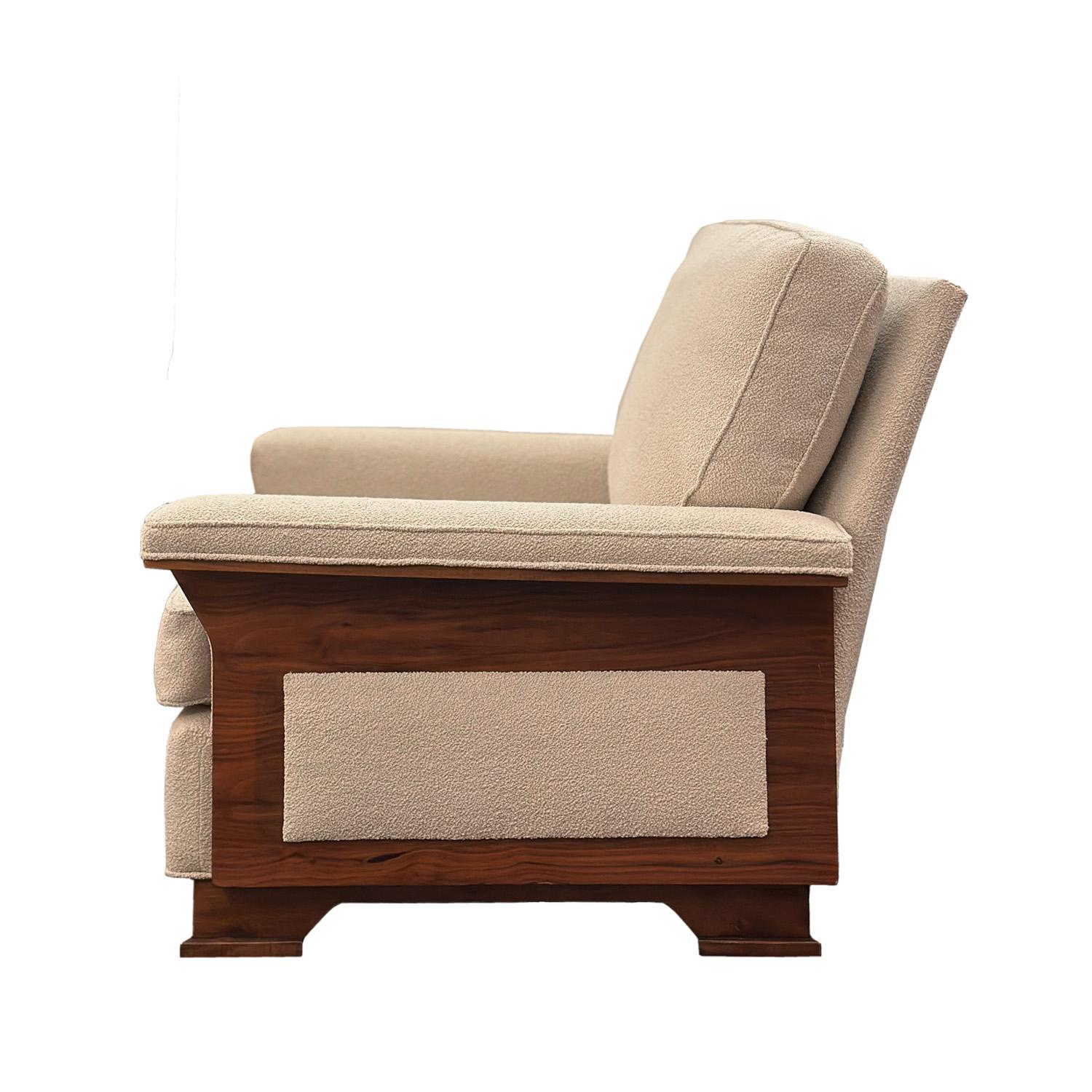 Late 20th Century Italian Mid-Century Modern Wood Paneled Club Chairs For Sale