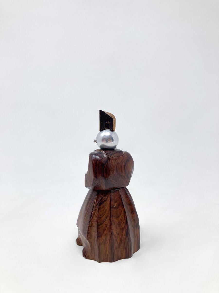 Mid-20th Century Mid-Century Modern Wood Pepper Mill by Peugeot, 1930s For Sale