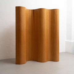Mid Century Modern Wood Room Divider in the Style of Alvar Aalto, France, 1970