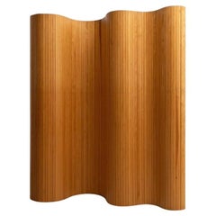 Mid Century Modern Wood Room Divider in the Style of Alvar Aalto, France, 1970