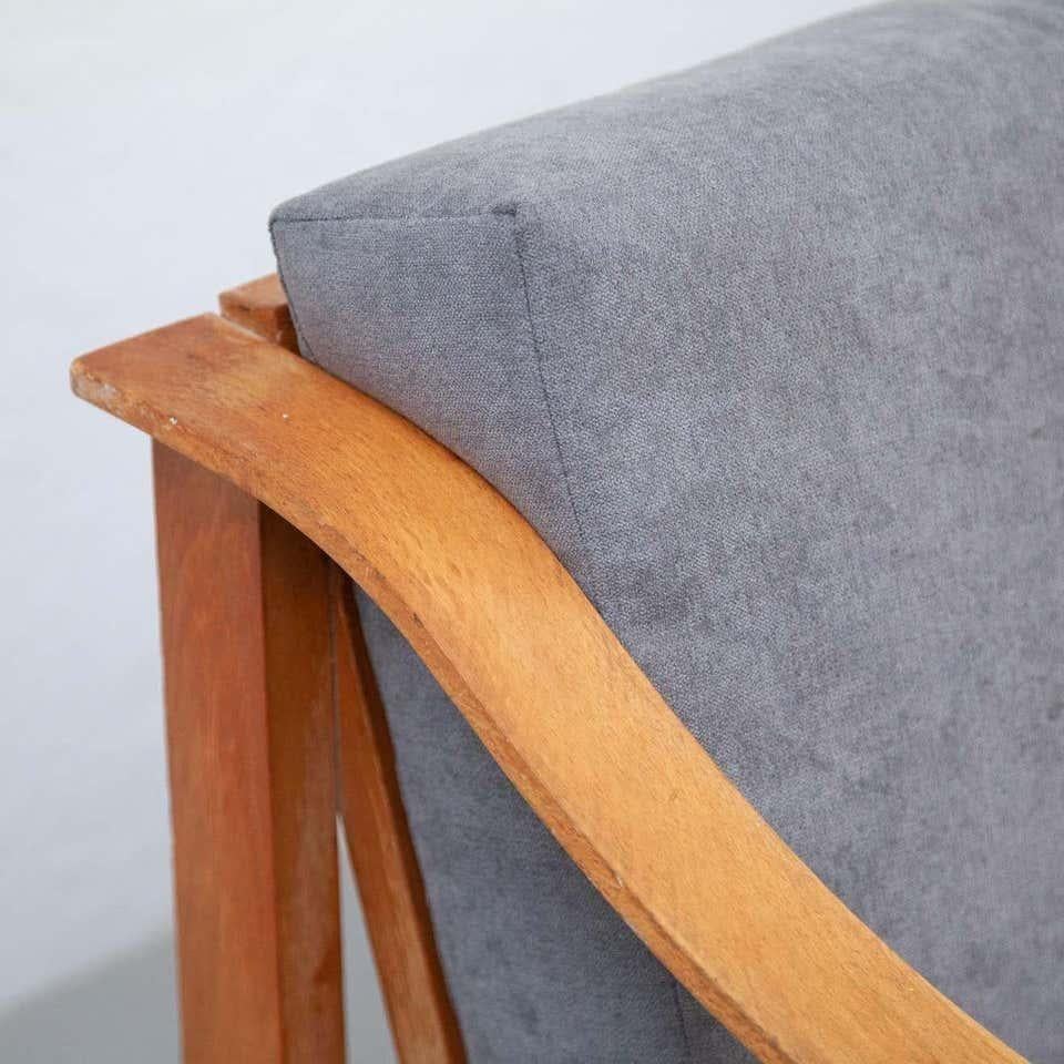 Divano scandinavo in legno moderno di metà secolo, circa 1950 in vendita 4