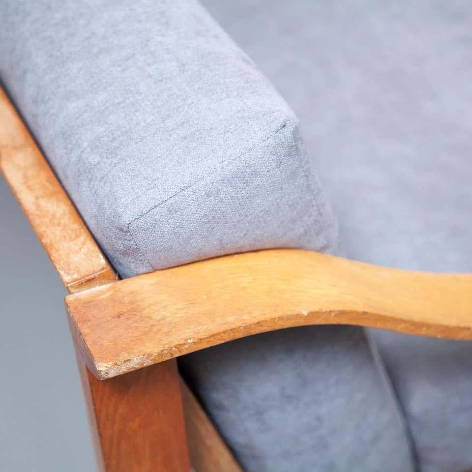 Divano scandinavo in legno moderno di metà secolo, circa 1950 in vendita 5