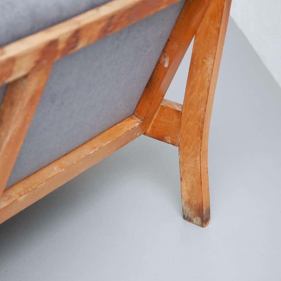 Divano scandinavo in legno moderno di metà secolo, circa 1950 in vendita 9