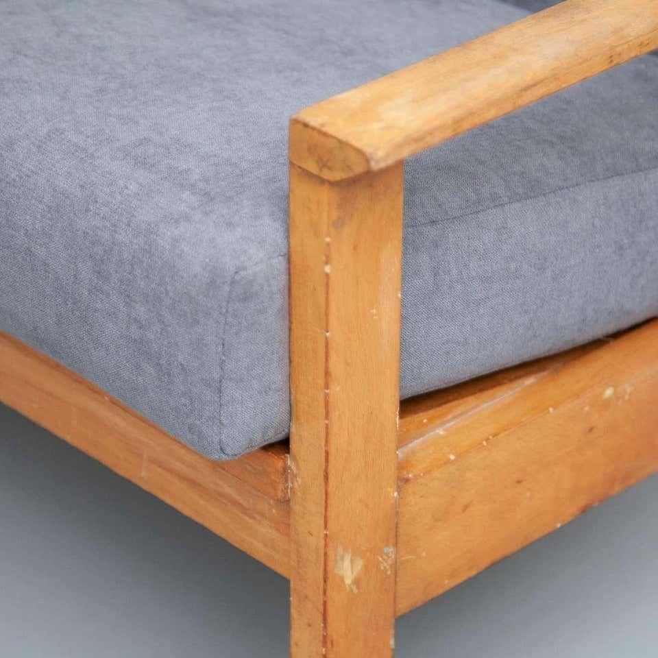 Metà XX secolo Divano scandinavo in legno moderno di metà secolo, circa 1950 in vendita
