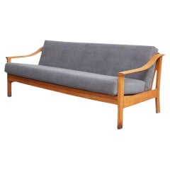 Vintage Mid-Century Modern Wood Scandinavian Sofa, circa 1950