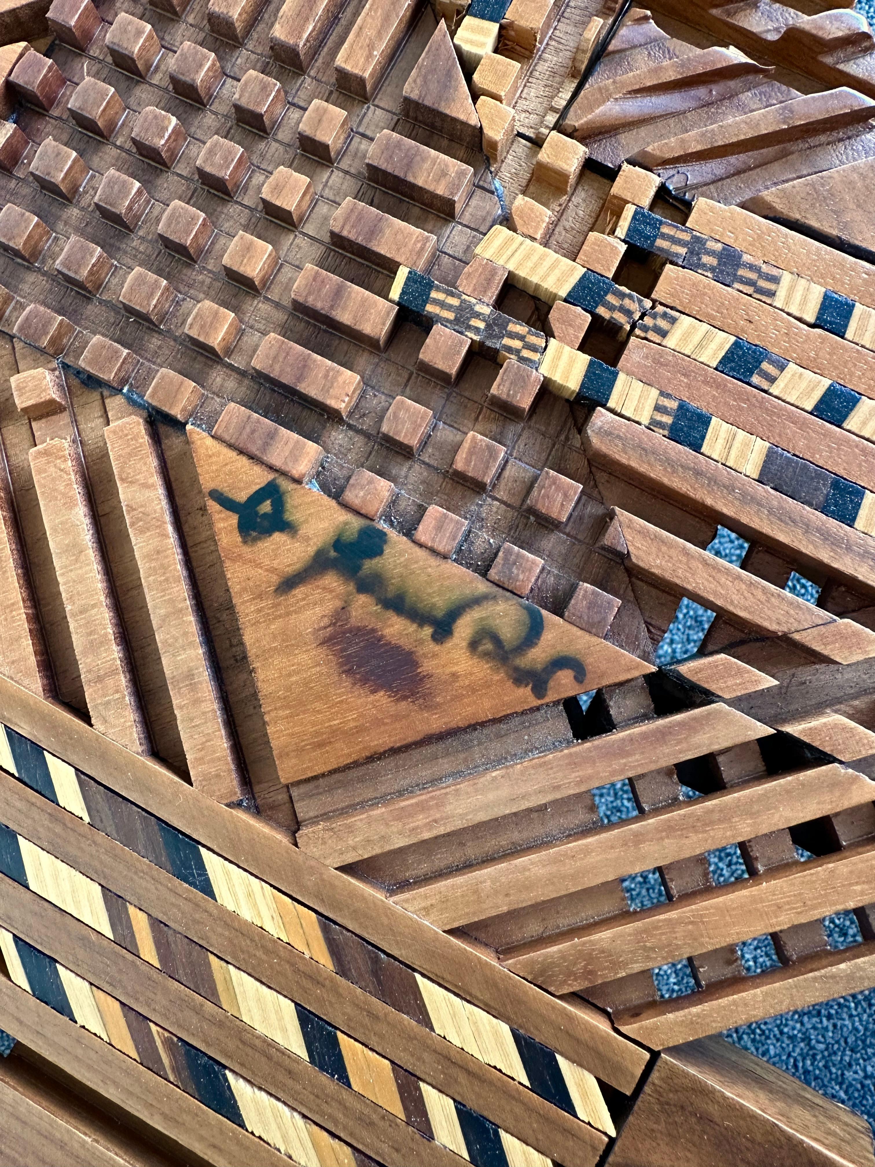 Moderner Couchtisch aus Holzskulptur aus der Mitte des Jahrhunderts von Gianni Arosio. Italien, 1990er Jahre im Angebot 2