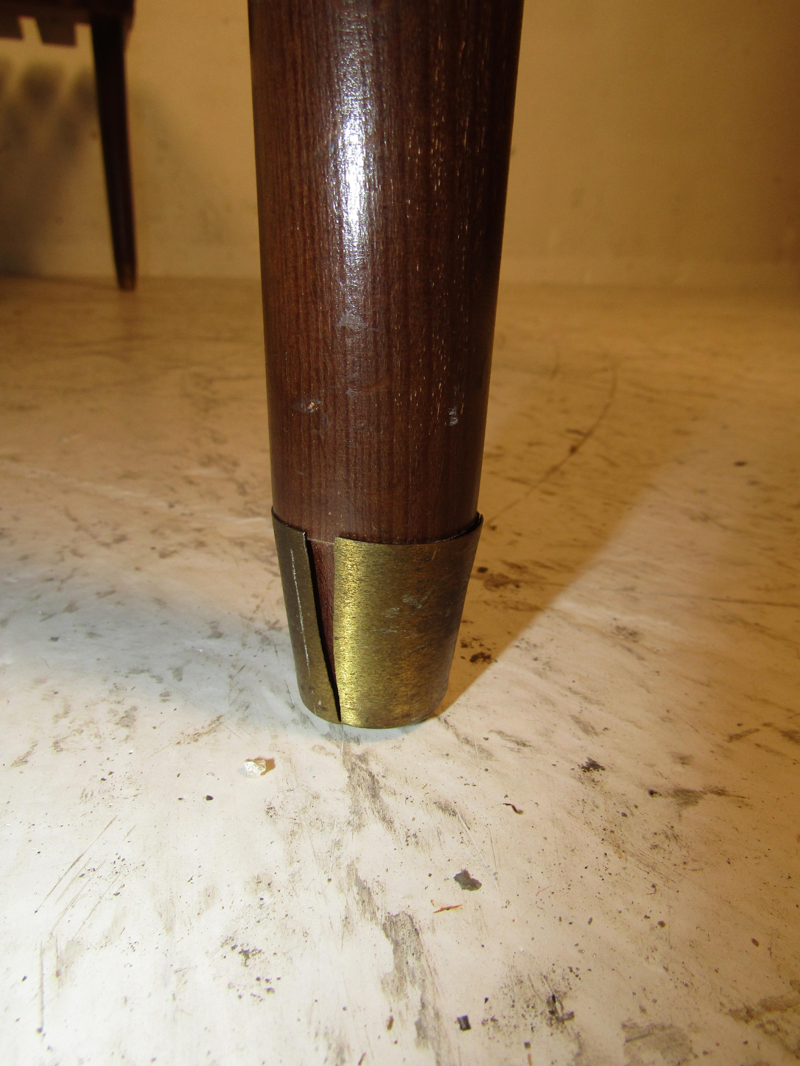 Mid-Century Modern Wood Slat Bench 2