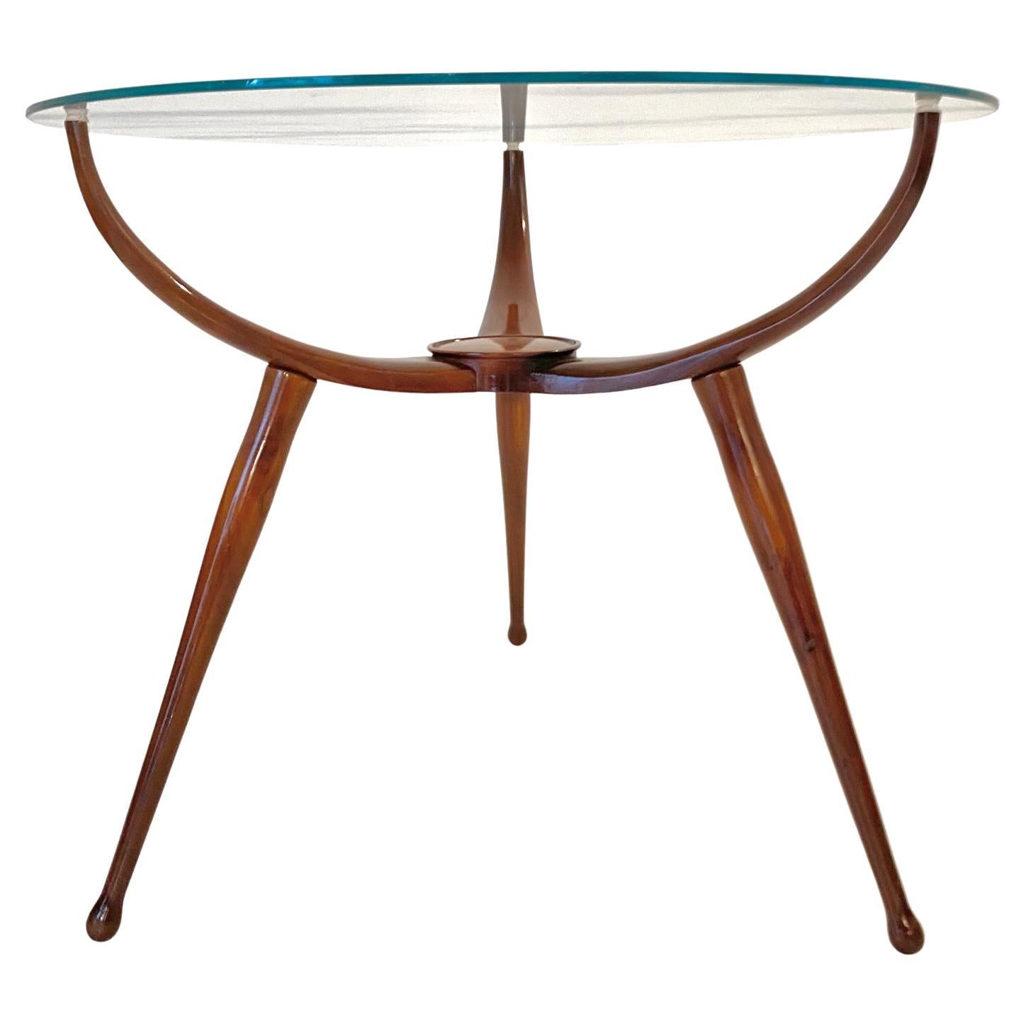 Mid Century Modern Holz Spinne Tisch, im Stil von Carlo De Carli Italien 1950er Jahre.

Ein Mid-Century Modern 