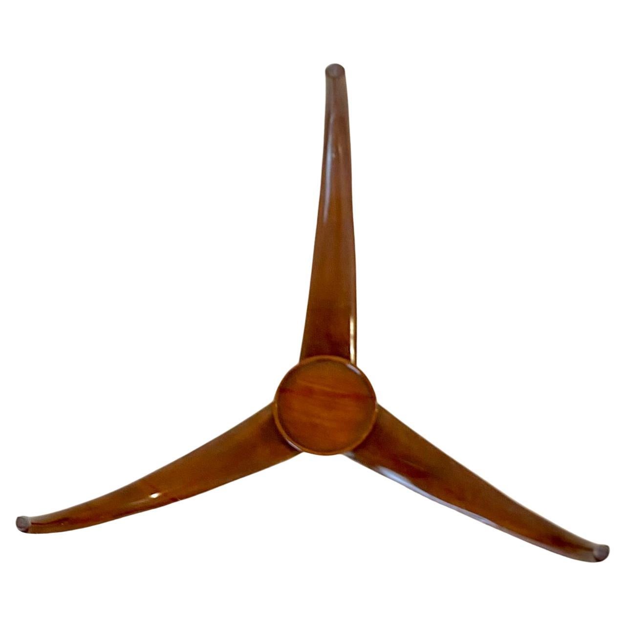 Moderner Spinnentisch aus Holz aus der Mitte des Jahrhunderts, im Stil von Carlo De Carli, Italien 1950er Jahre im Angebot 1