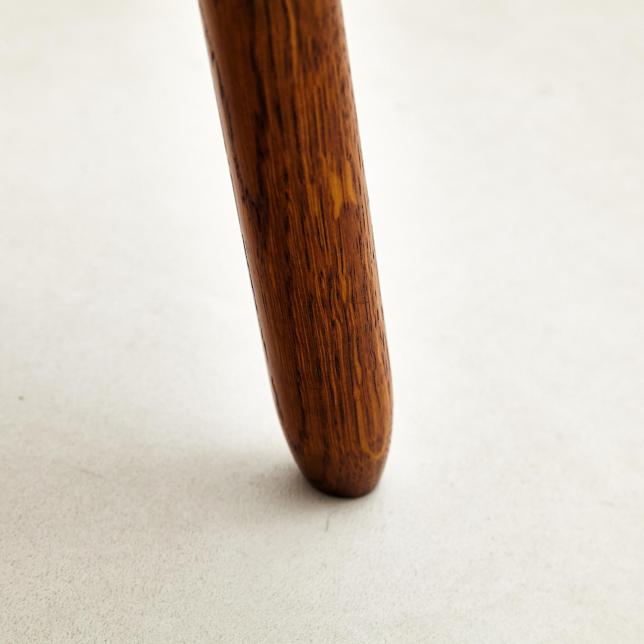 Mid-Century Modern Wood Tripod Stool in the Style of Charlotte Perriand For Sale 5