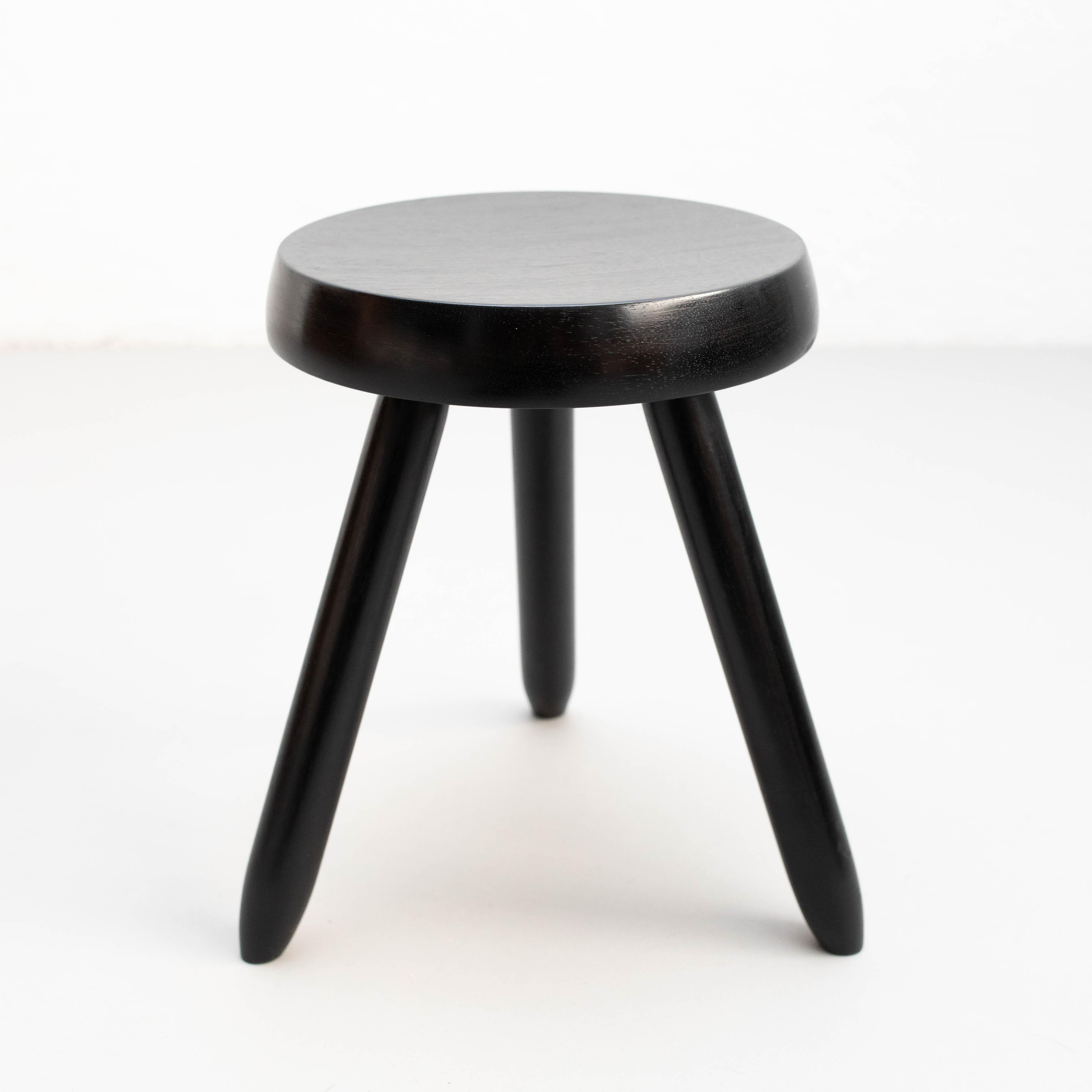 Set of Two Tripod Stool in the Style of Charlotte Perriand 8
