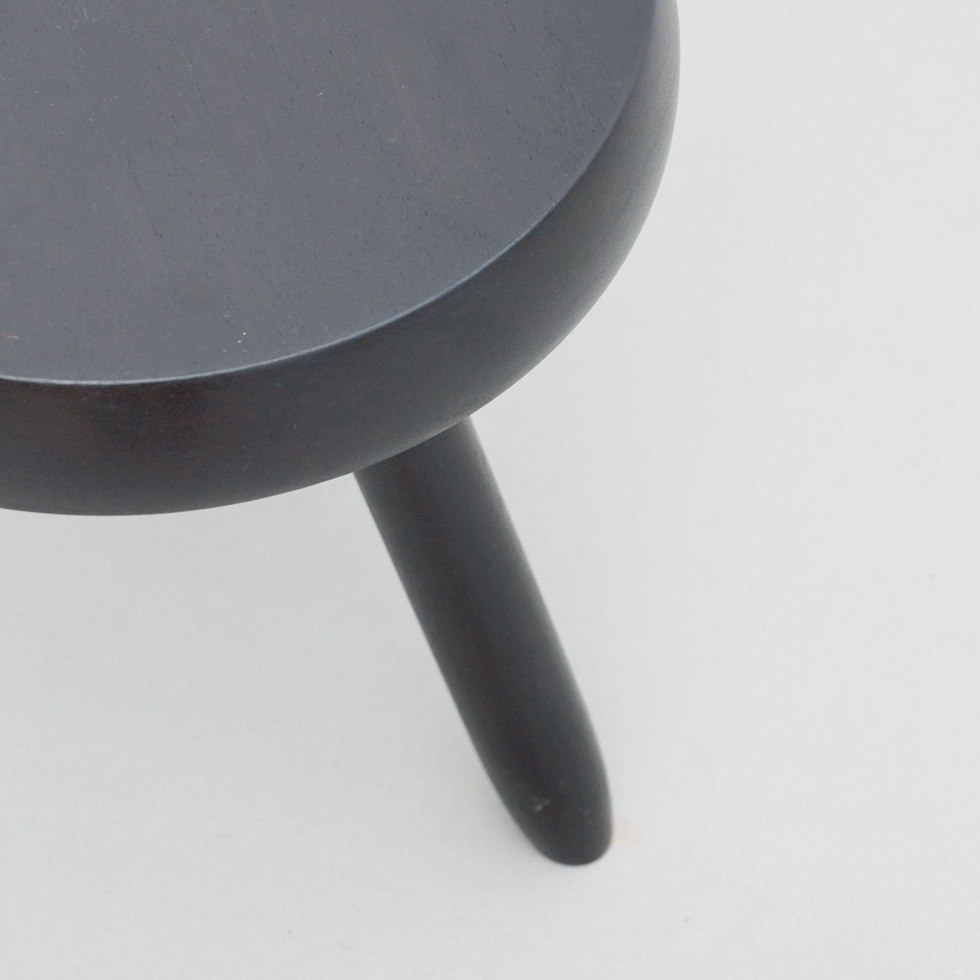 Mid-Century Modern Wood Tripod Stool in the Style of Charlotte Perriand 1