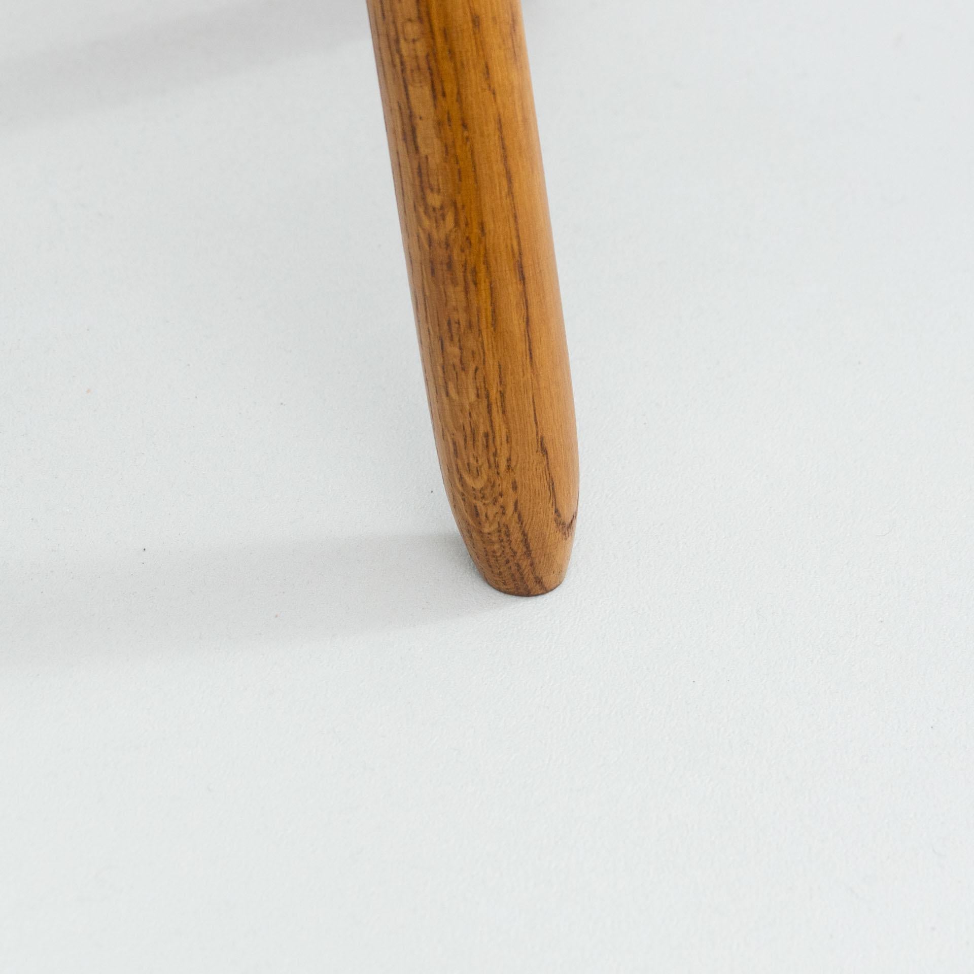 Mid-Century Modern Wood Tripod Stool in the Style of Charlotte Perriand 2