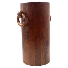 Mid-century modern wood umbrella stand, France 1960s