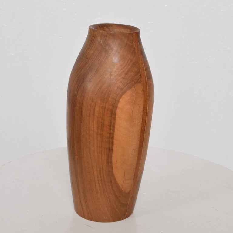 Mid Century Modern Wood Vase Sculptural Shape For Sale At 1stdibs