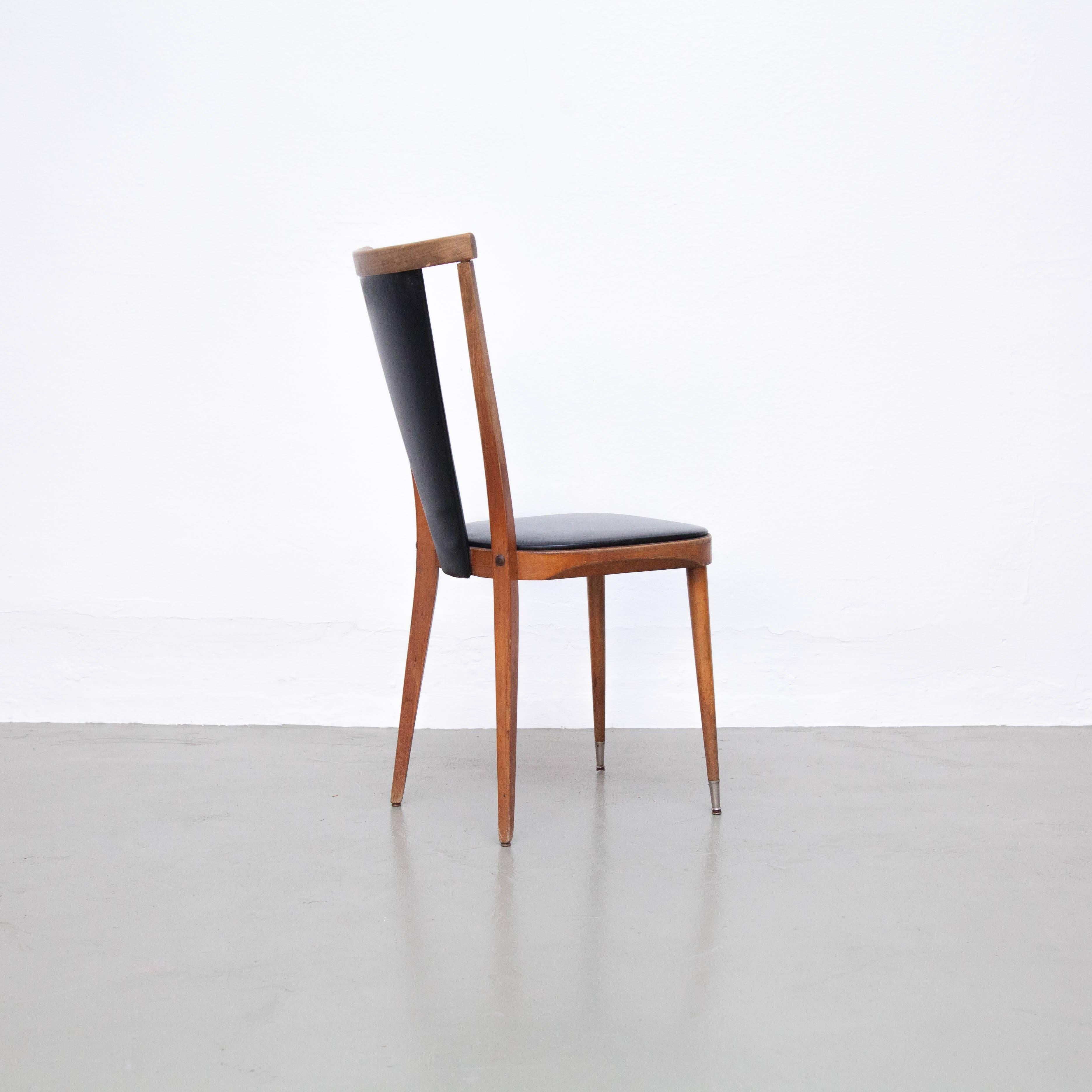 Mid-Century Modern Wood Vintage Chair, circa 1950 In Good Condition In Barcelona, Barcelona