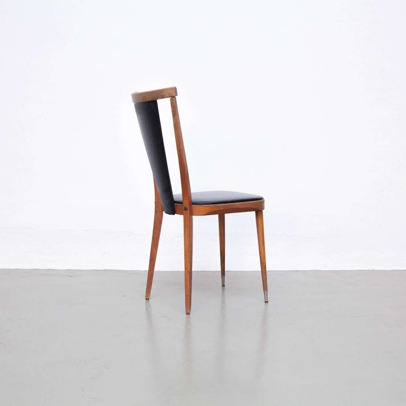 Mid-Century Modern Wood Vintage Chair, circa 1950 In Good Condition For Sale In Barcelona, Barcelona