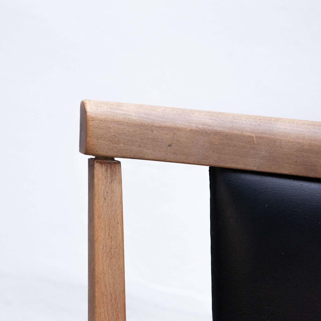 Chaise en bois vintage moderne du milieu du siècle dernier, vers 1950 en vente 1