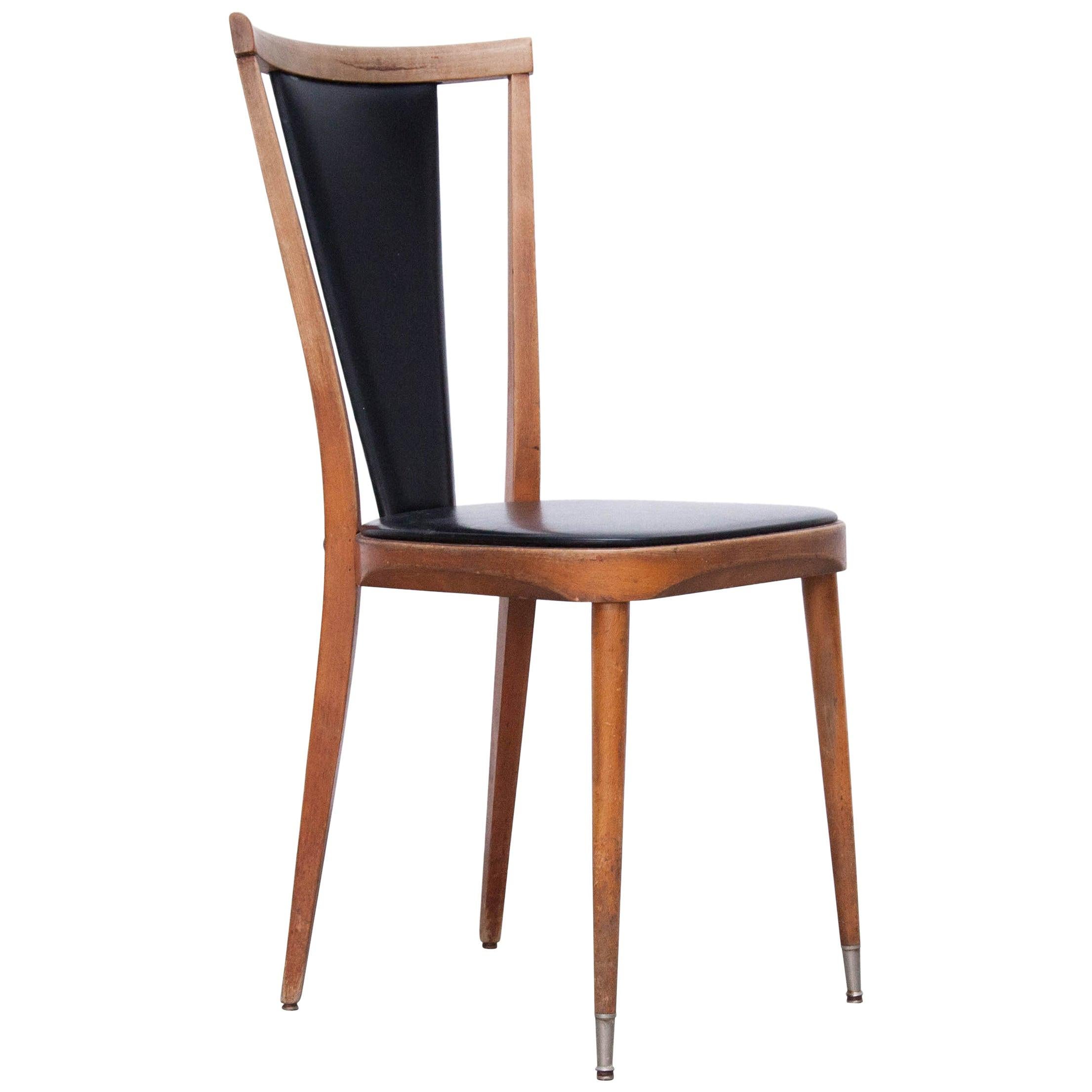 MidCentury Modern Wood Vintage Chair, circa 1950 For Sale at 1stDibs