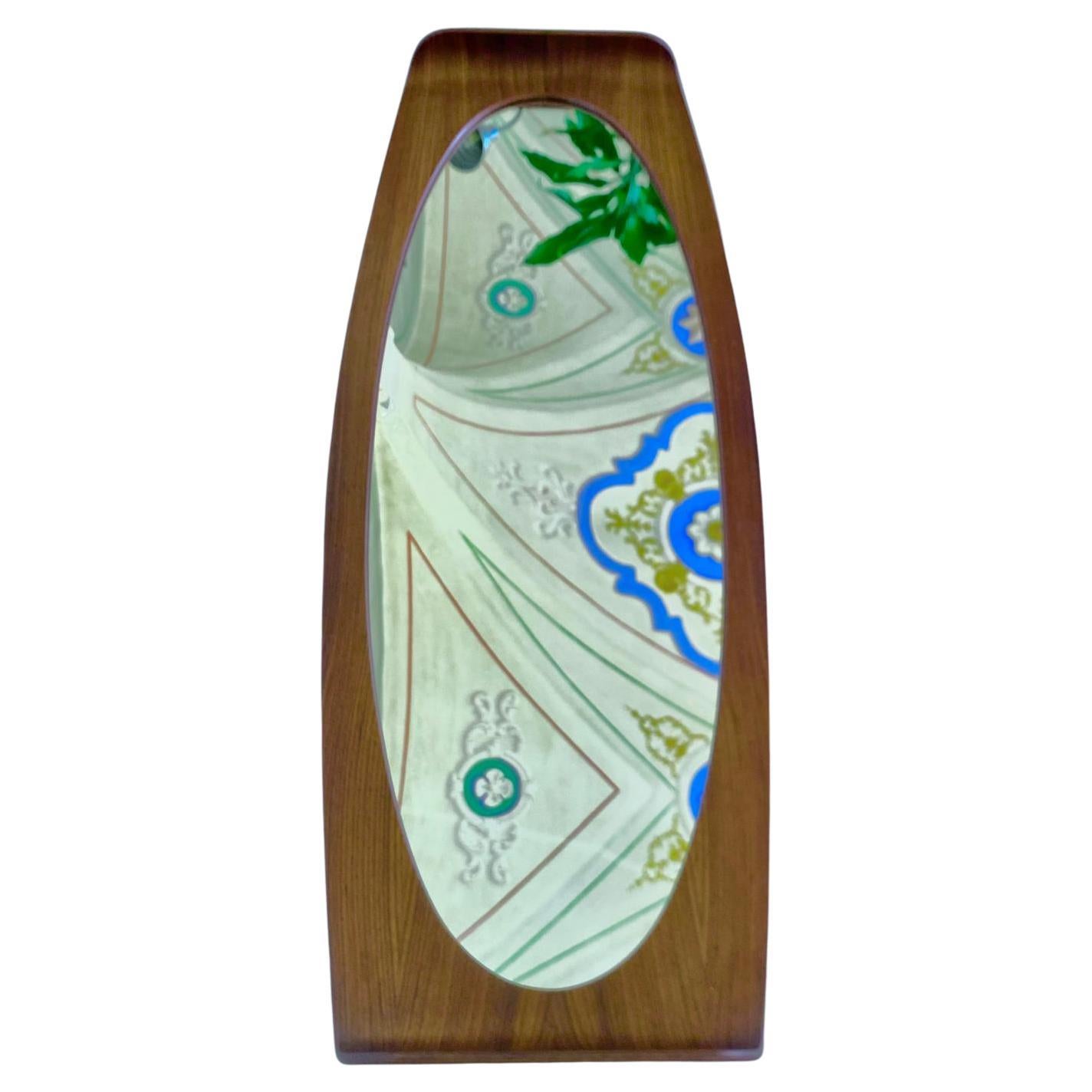 Mid-Century Modern Mid Century Modern Wood Wall Mirror, Campo e Graffi, Italy 1950s For Sale